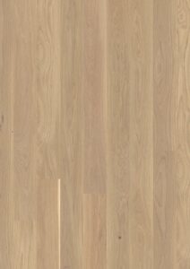 Landhausdiele Eiche 138mm breite Diele Andante, weiss pigmentiert Gebürstet Klick Parkett Live Natural Öl gefast