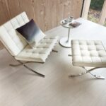 Landhausdiele Eiche 209mm breite Diele Eiche weiss Andante gebürstet, 2V-Fase, weiss pigmentiert